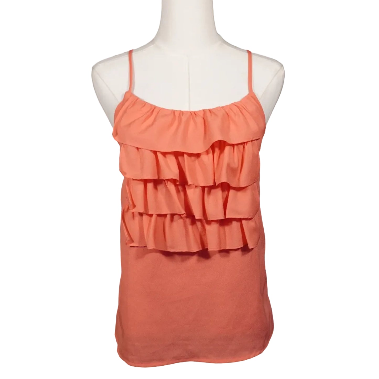 Coral Cascade Ruffle Cami (S)