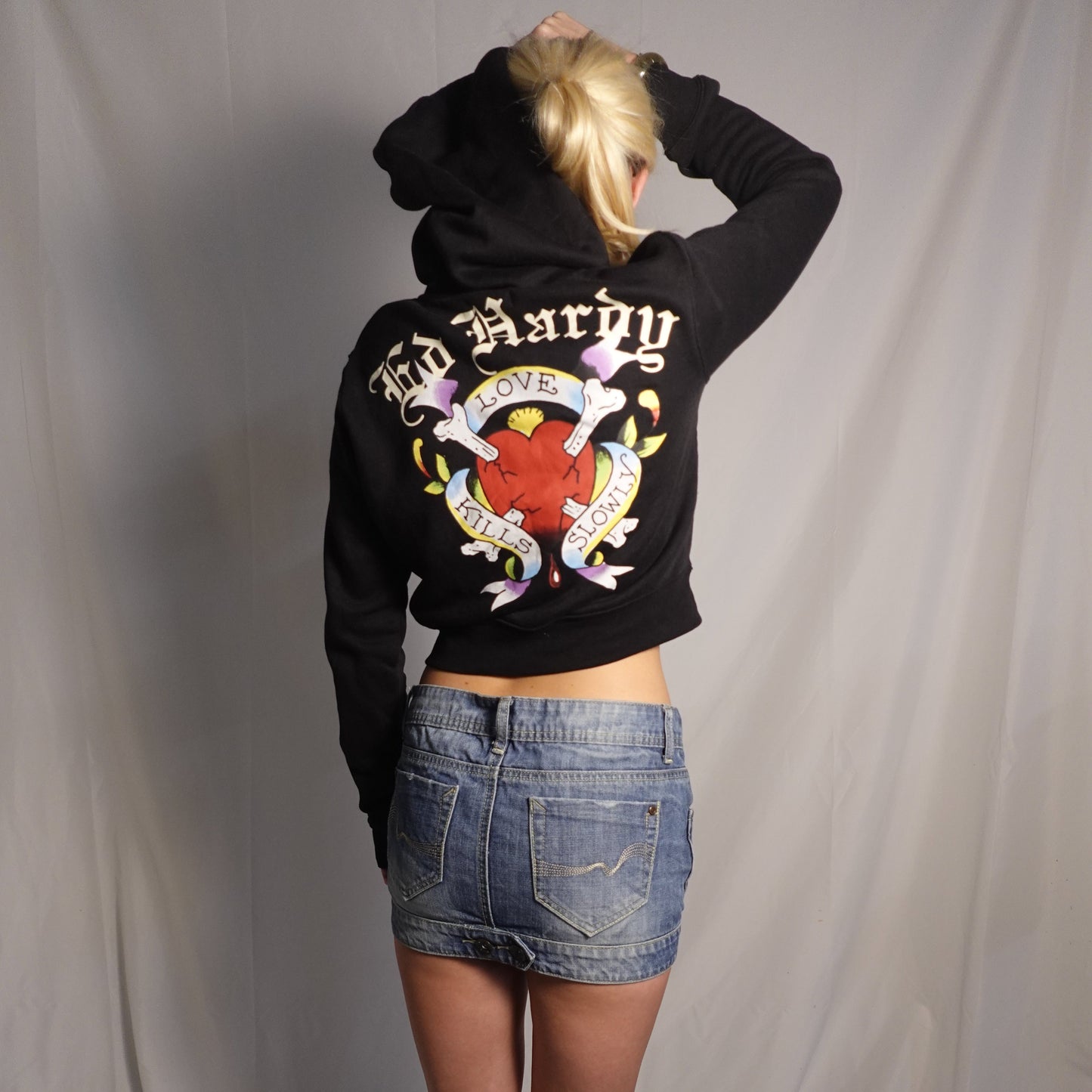 Ed Hardy Cropped Jacket Black
