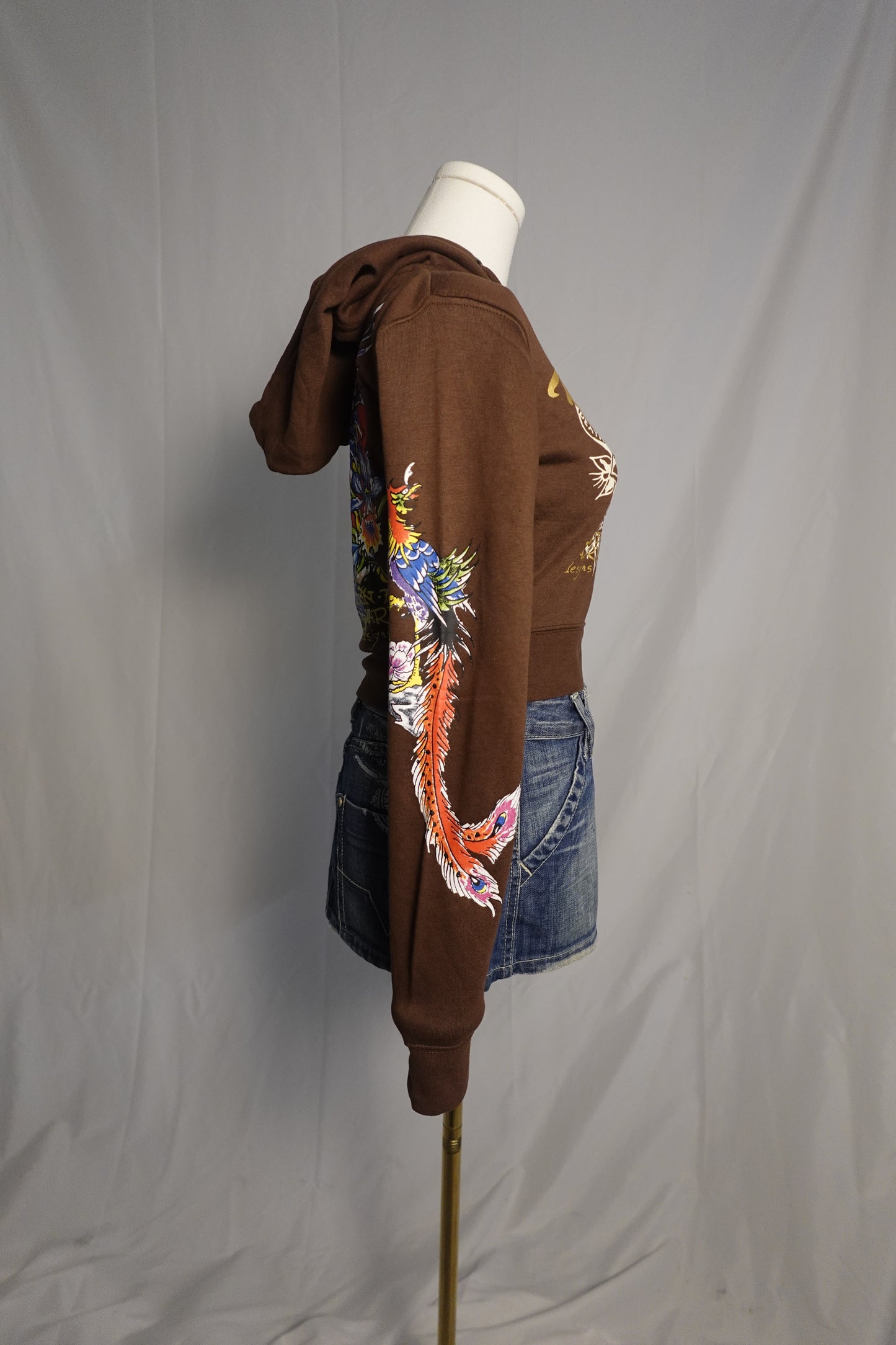 Ed Hardy Cropped Jacket Brown
