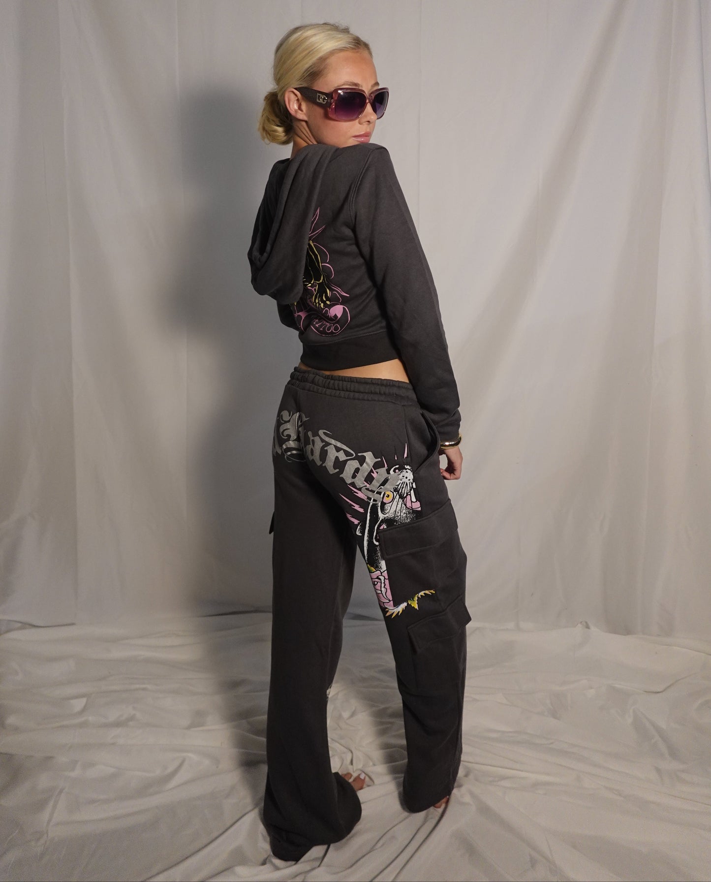 Ed Hardy Dark Gray Panther Jacket