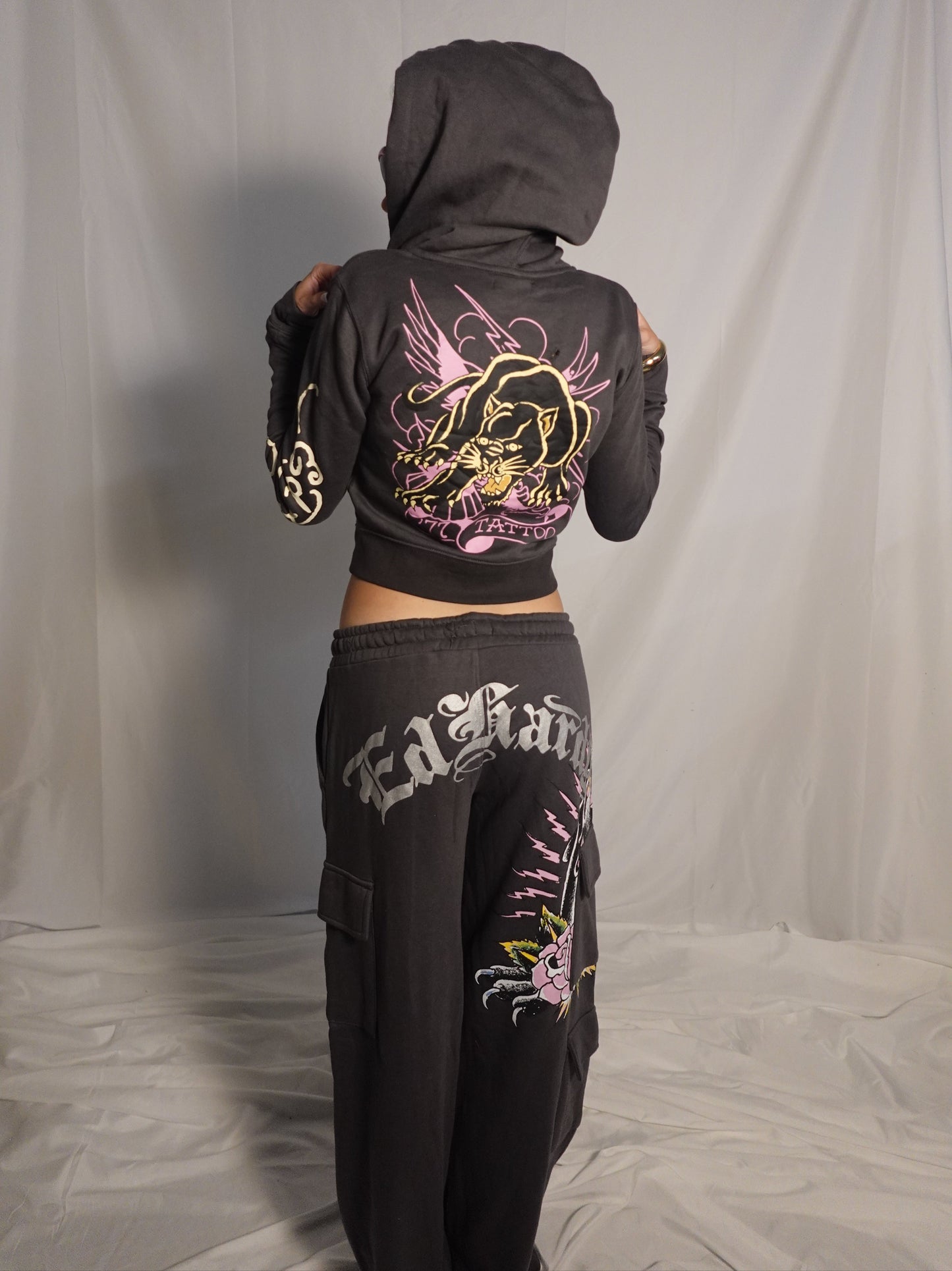 Ed Hardy Dark Gray Panther Jacket