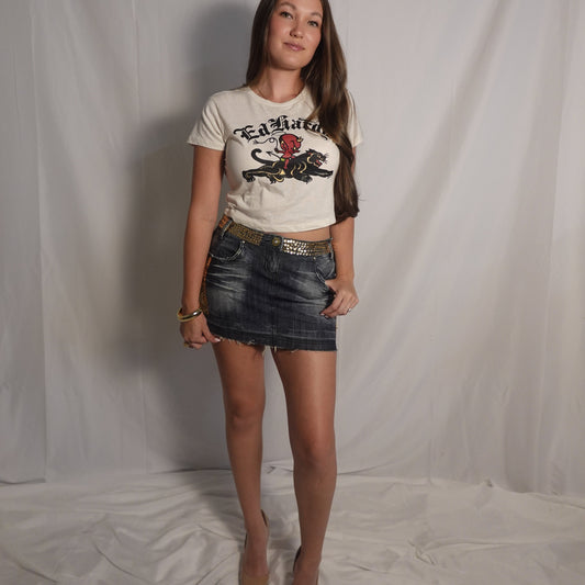 Ed Hardy Off White Panther Tee