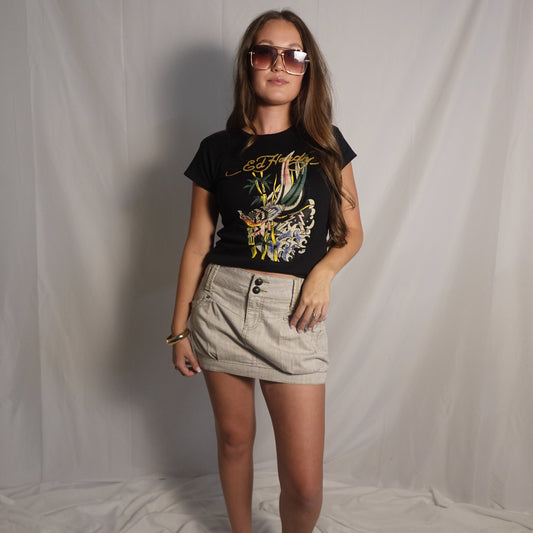 Ed Hardy Feathered Tee Black