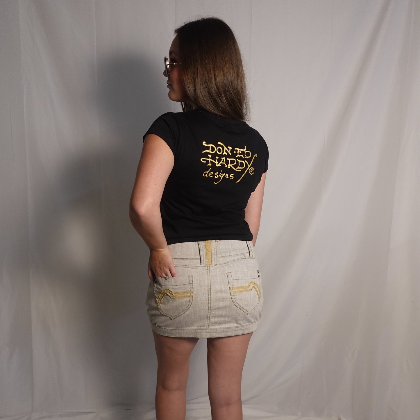 Ed Hardy Feathered Tee Black