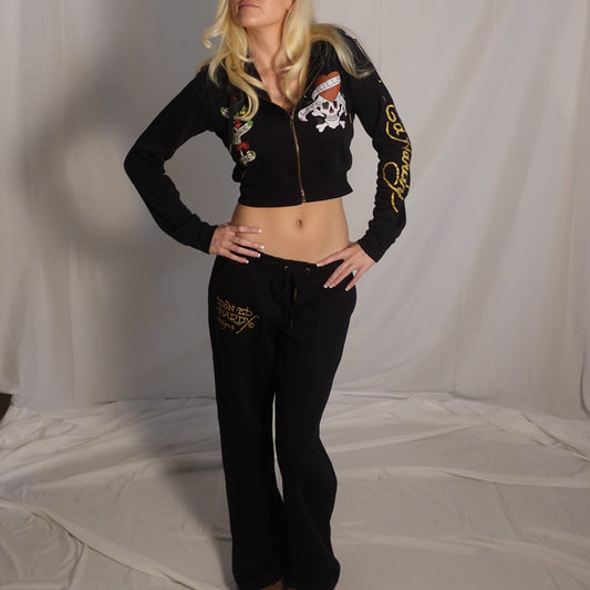 Ed Hardy Sweatsuit Set Black