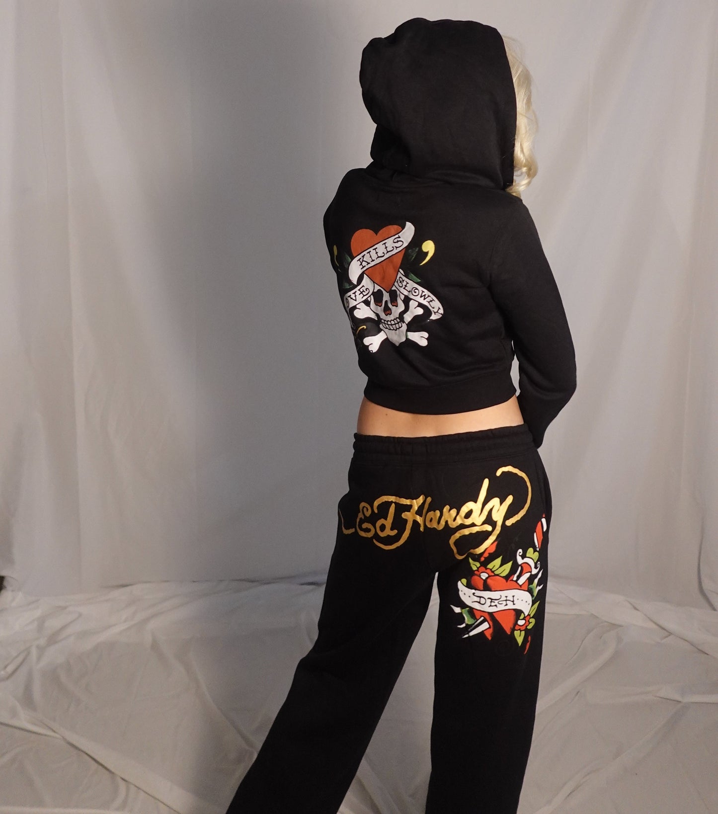 Ed Hardy Sweatsuit Set Black