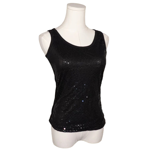 Black Sequin Tank Top