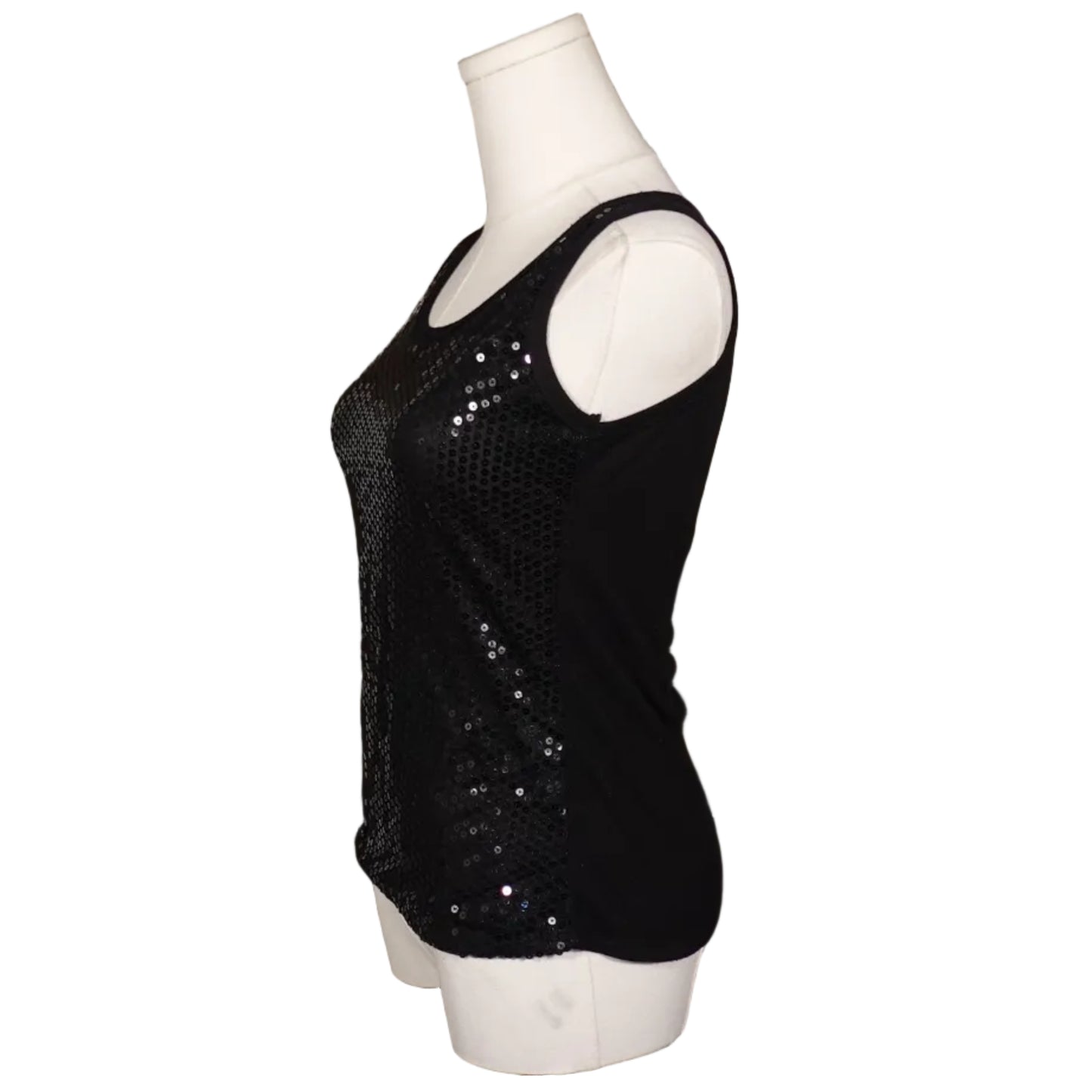 Black Sequin Tank Top