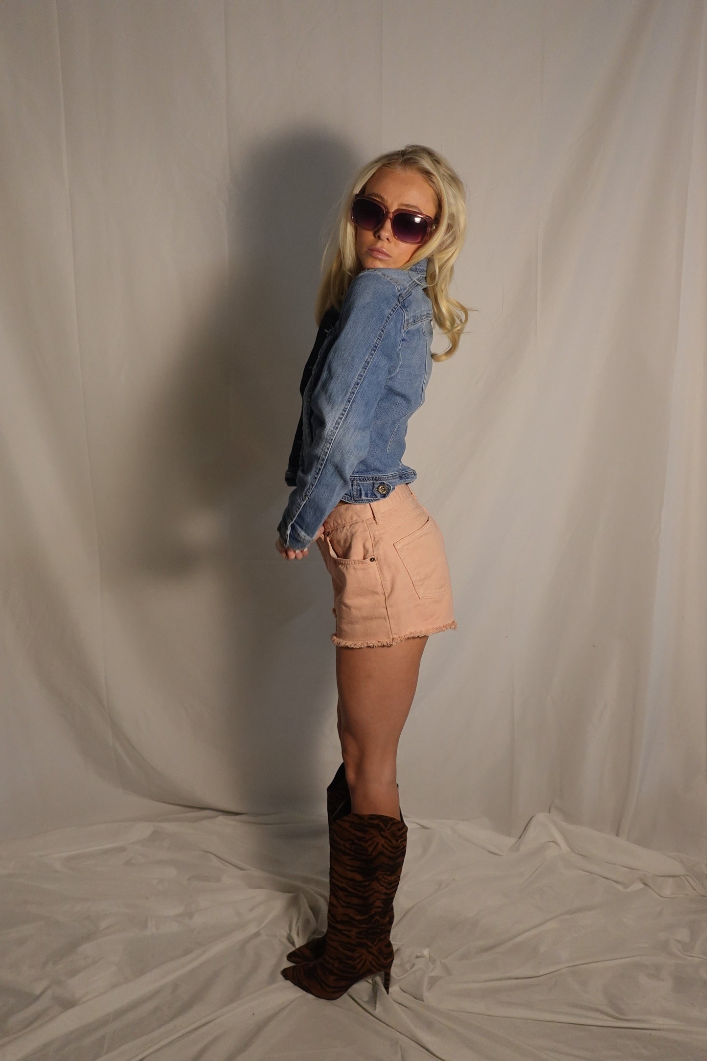 Live a Little Distressed Denim Jacket