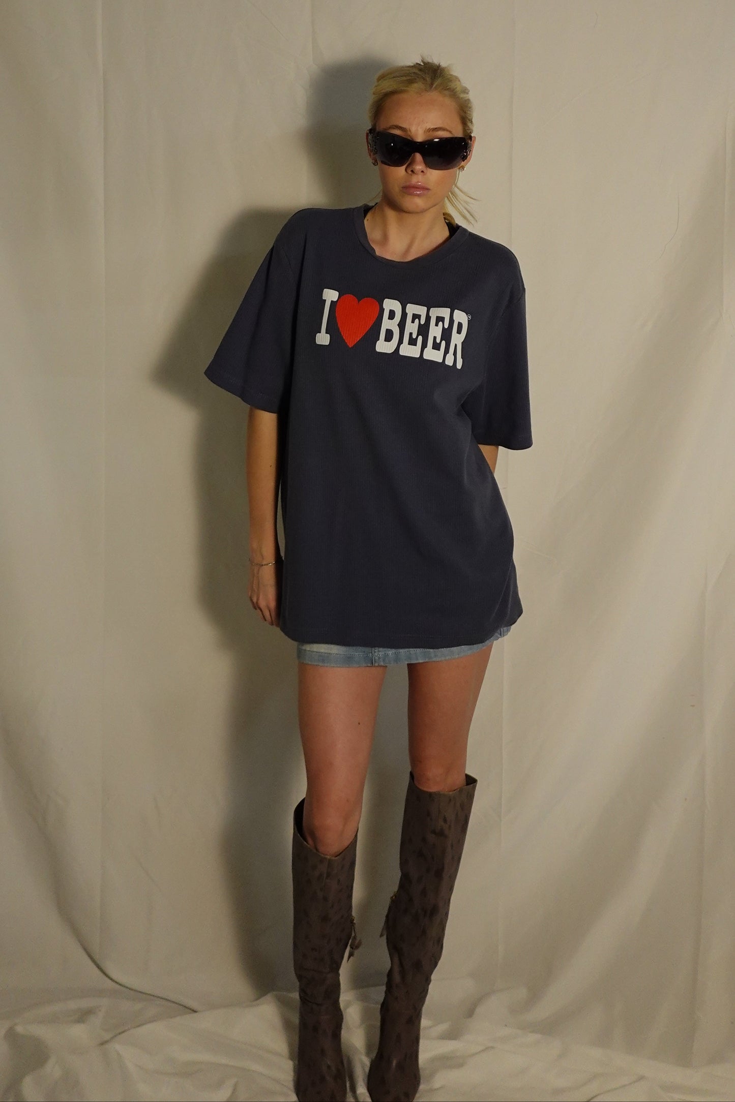 Rebecca Taylor Italian-Made Gray Leopard Boots