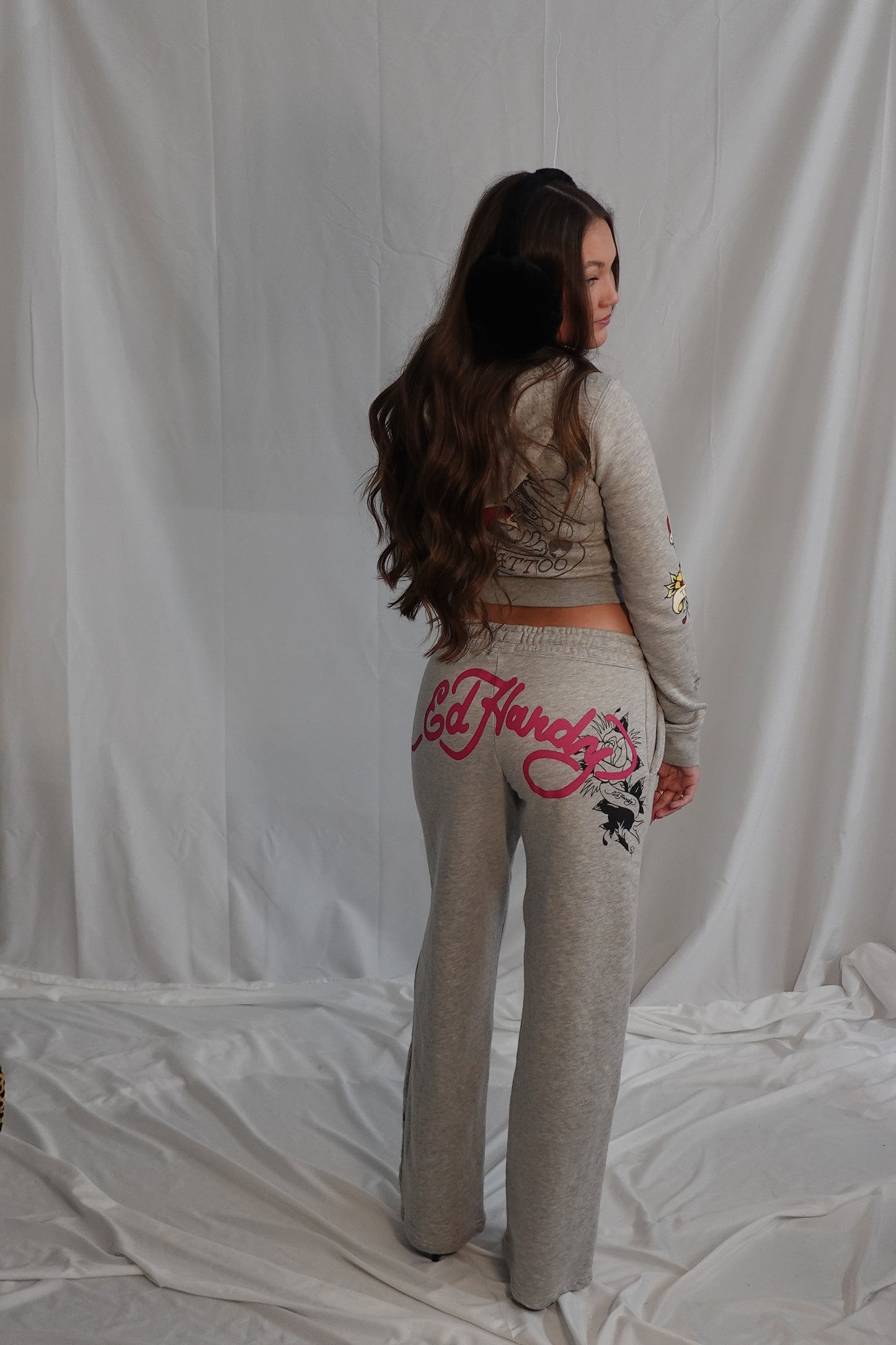 Ed Hardy Grey Sweat Set Pants