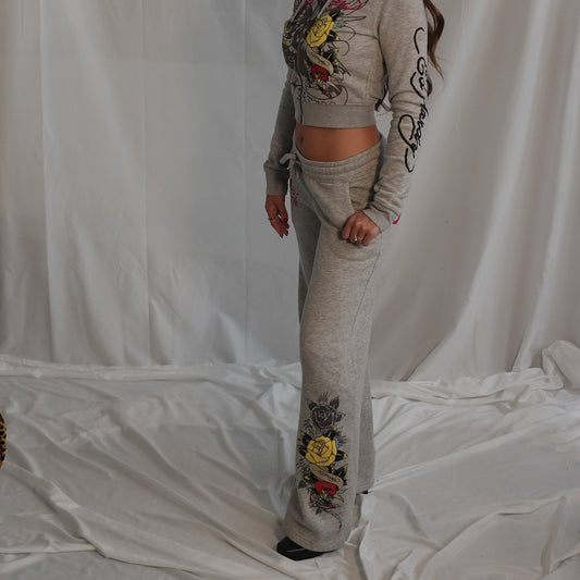 Ed Hardy Grey Sweat Set Pants