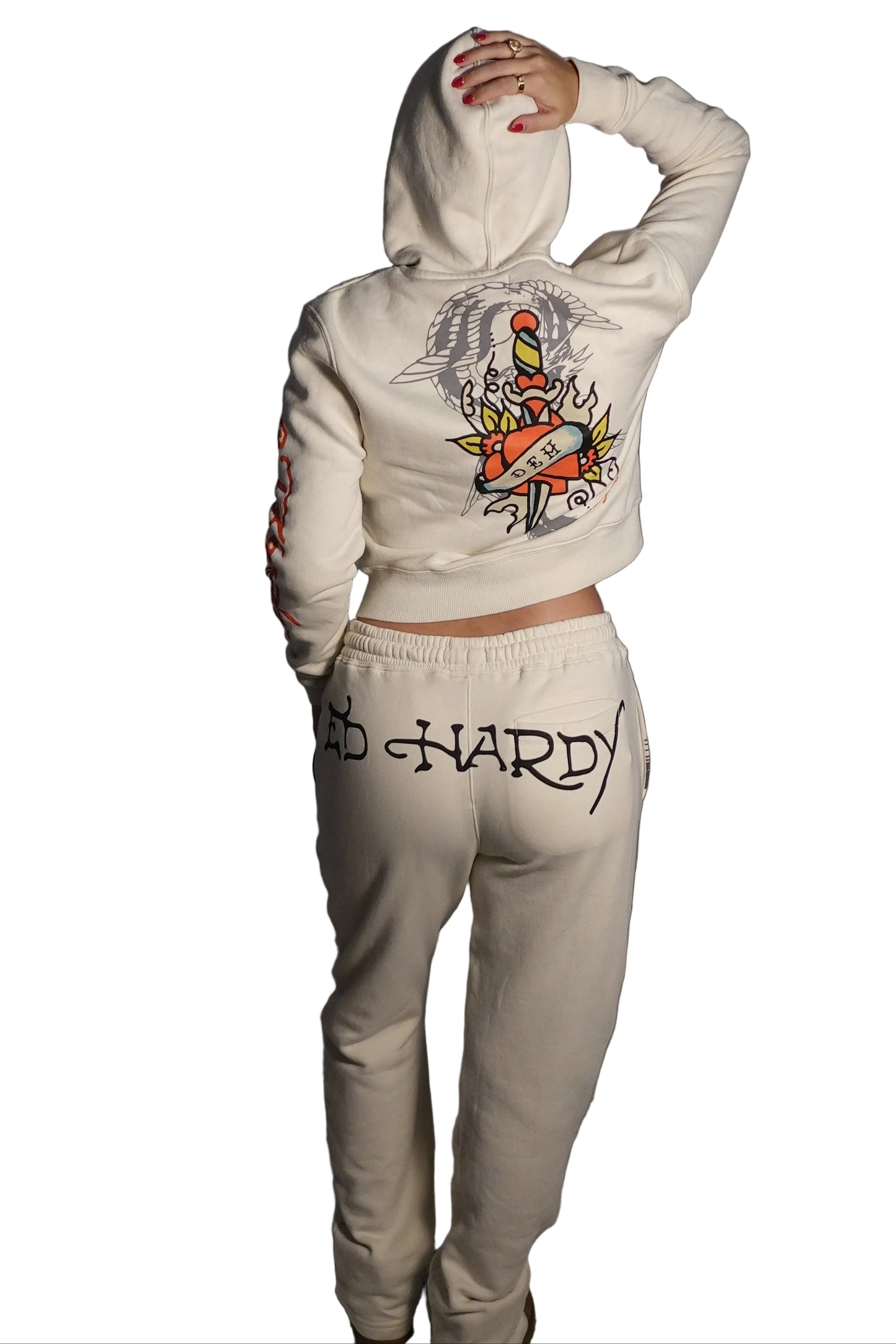 Ed Hardy Off-White & Orange Jacket