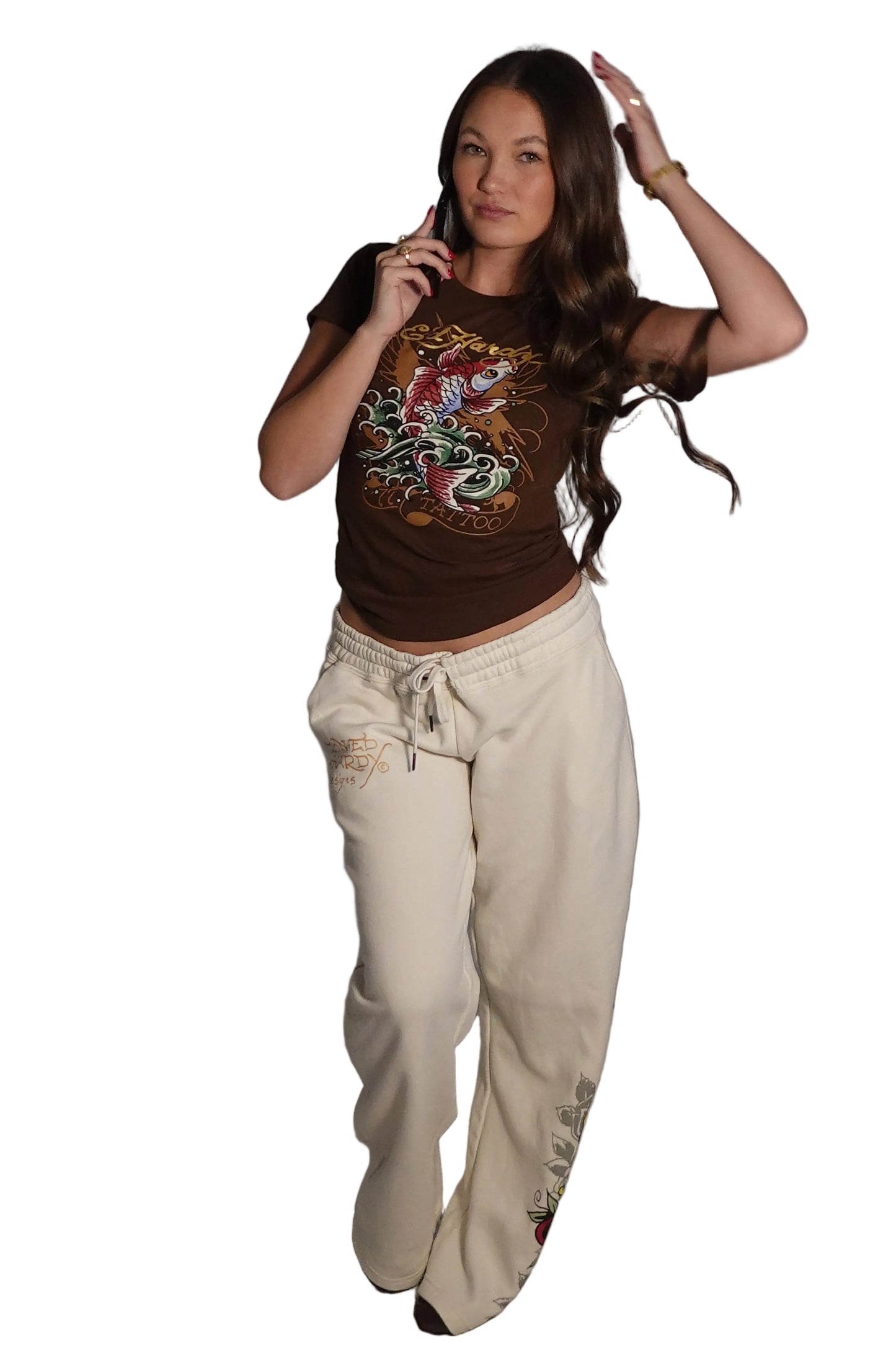 Ed Hardy Off-White Sweatpants