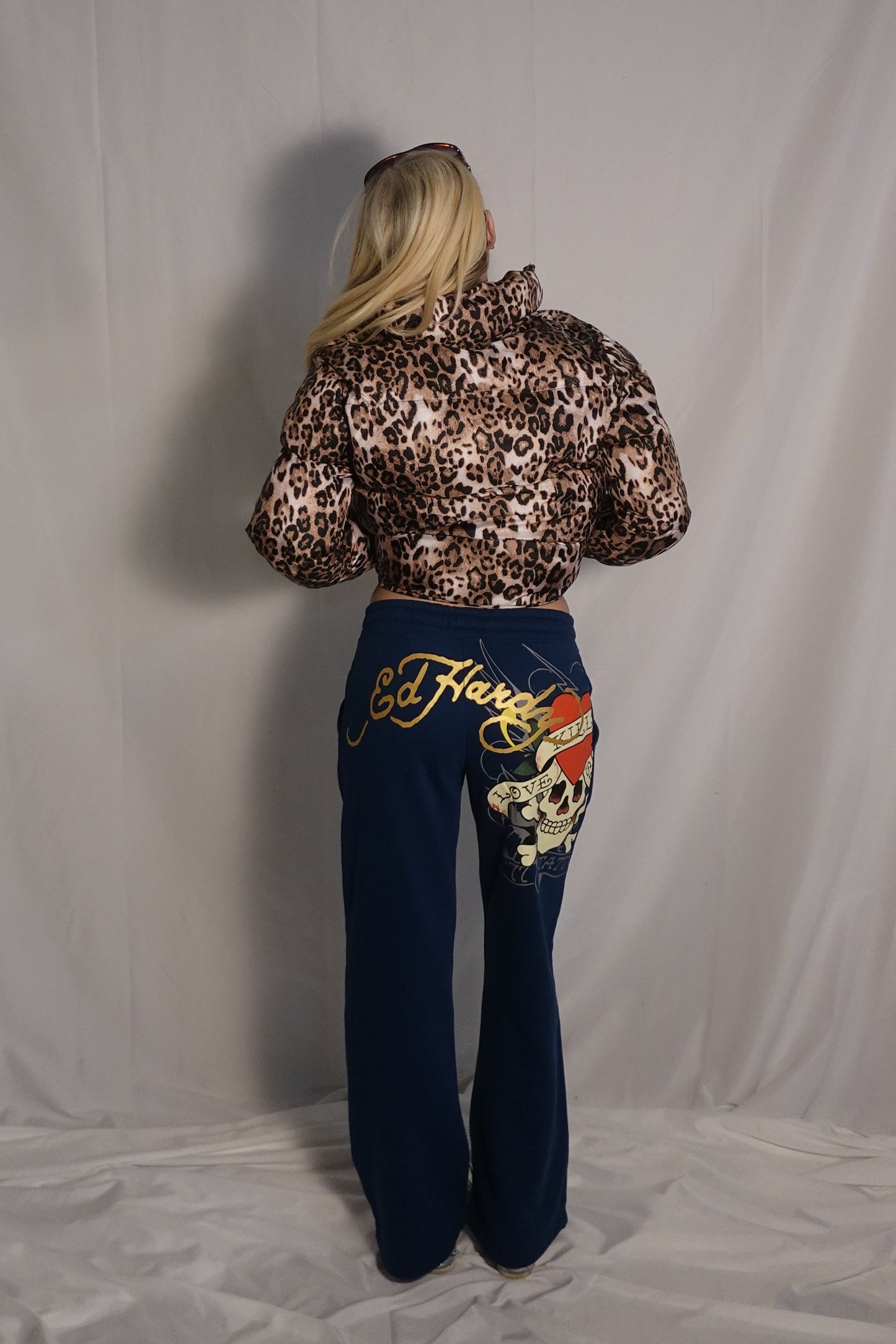 Cavalini Los Angles Leopard Print Puffer Jacket