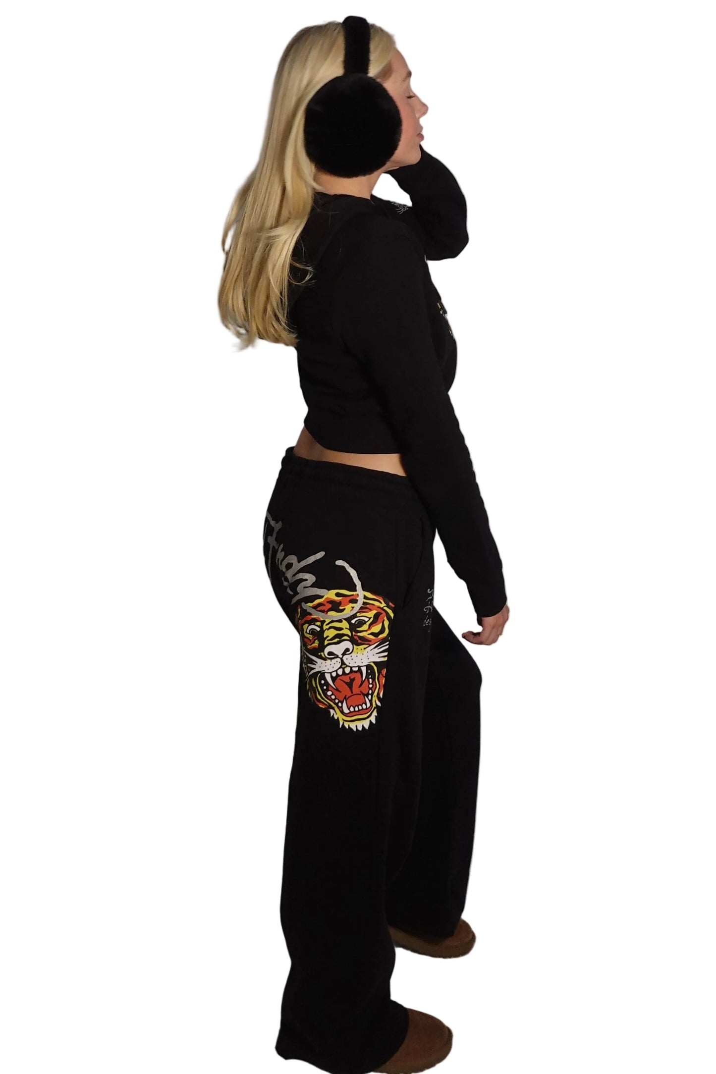 Ed Hardy Black Tiger Tracksuit Set