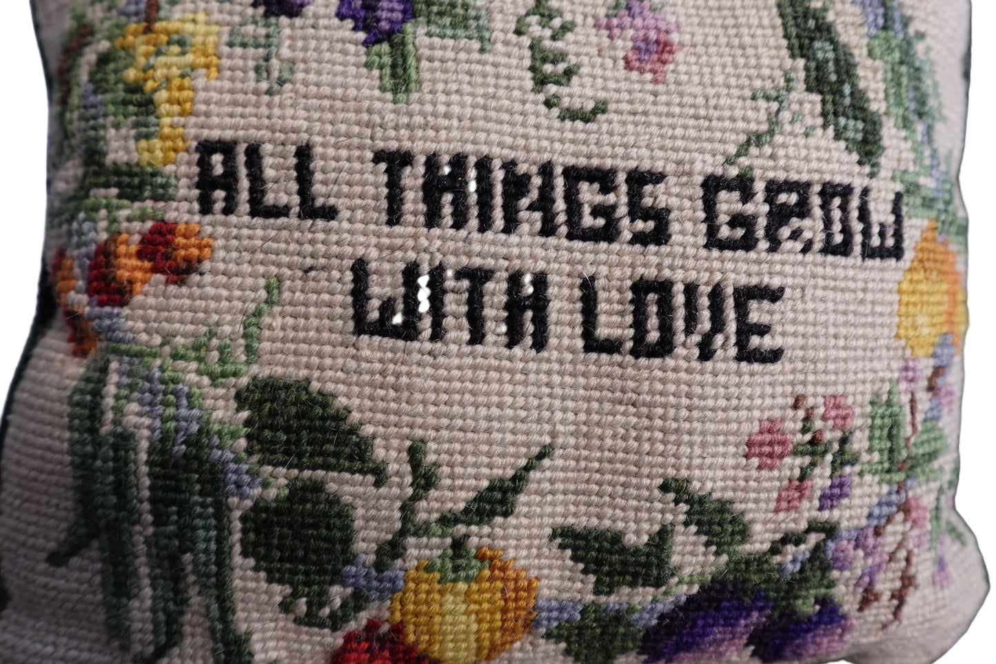 "All Things Grow with Love" Accent Pillow