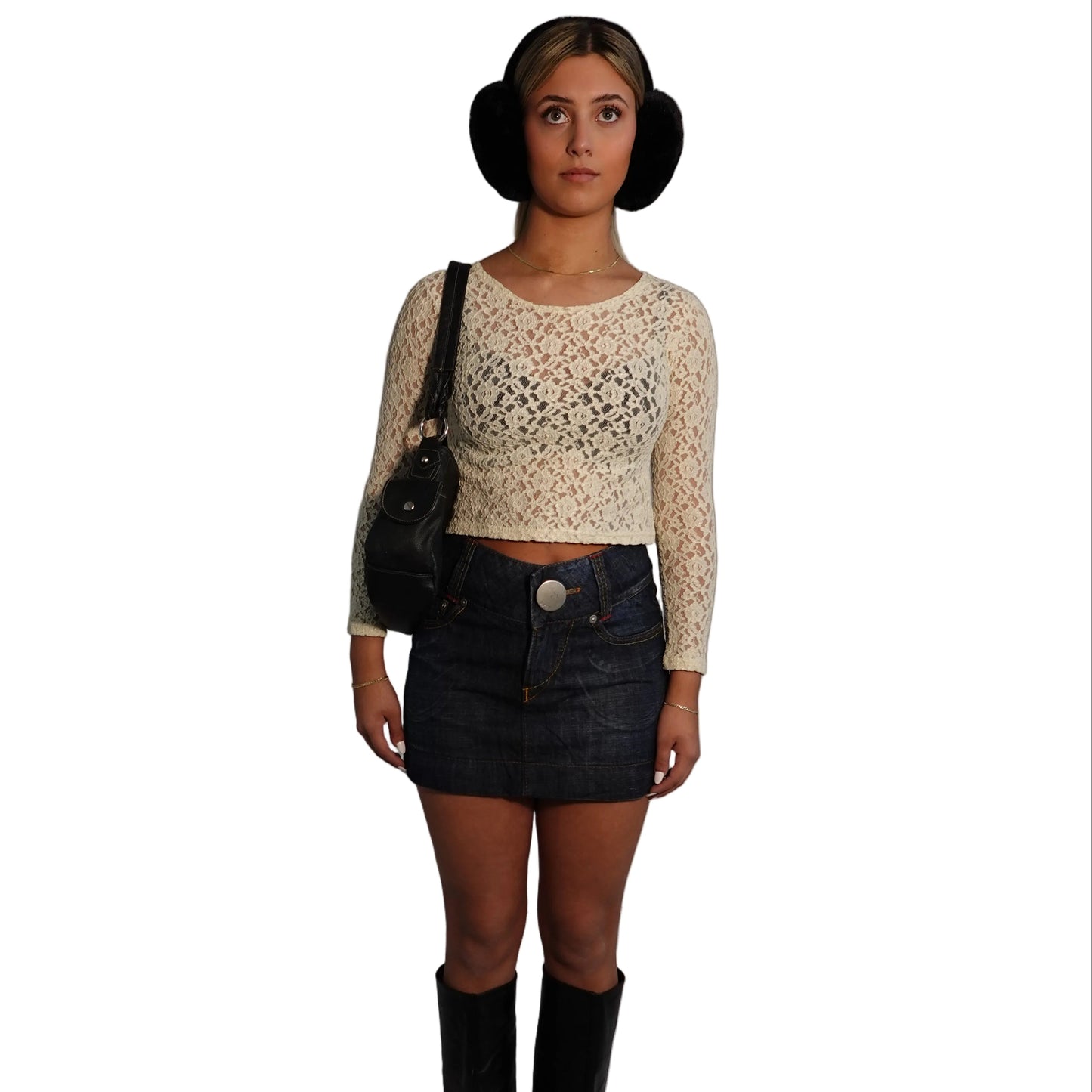 Jazz Vintage Cream Lace Top (S)