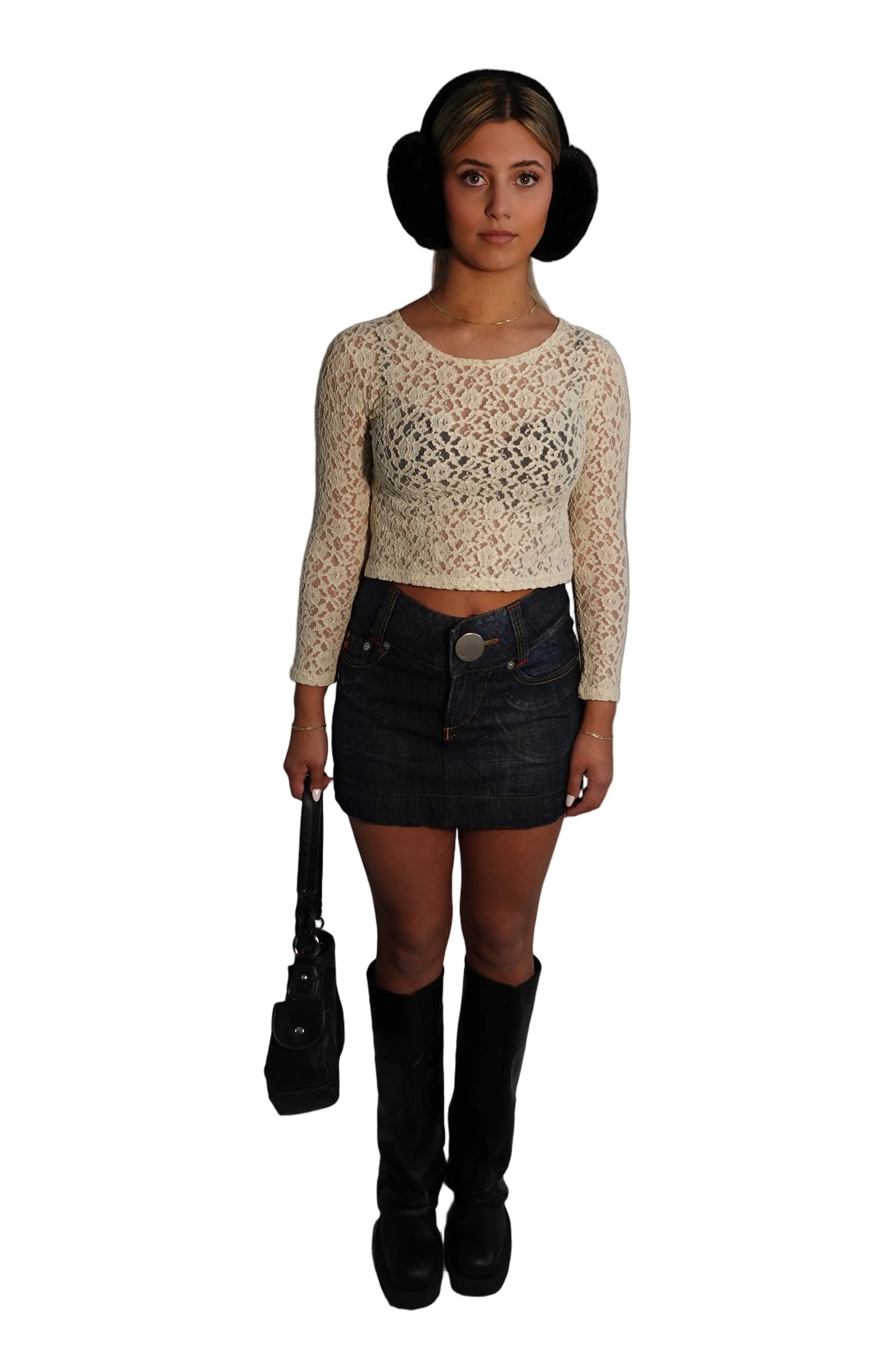 Jazz Vintage Cream Lace Top (S)