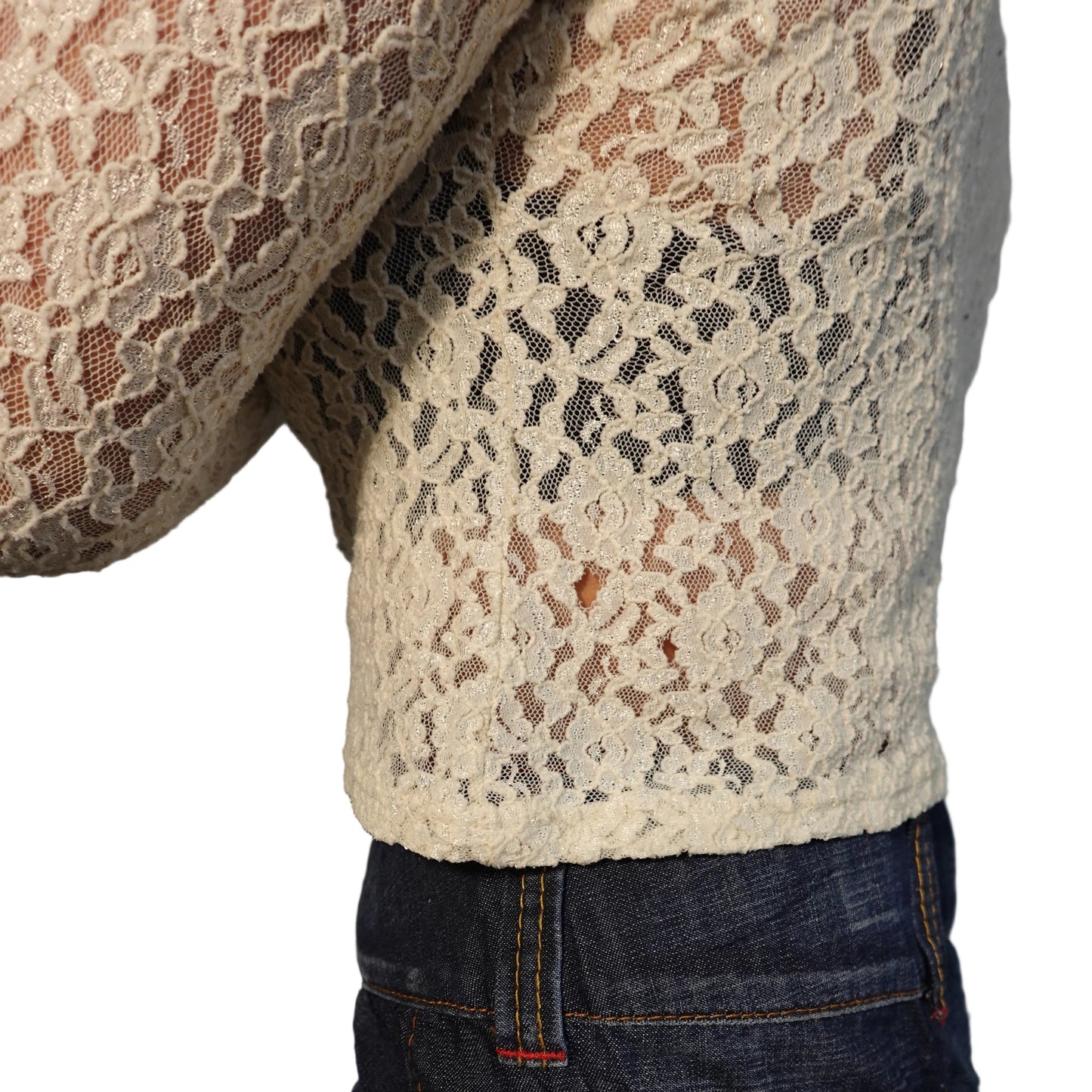 Jazz Vintage Cream Lace Top (S)