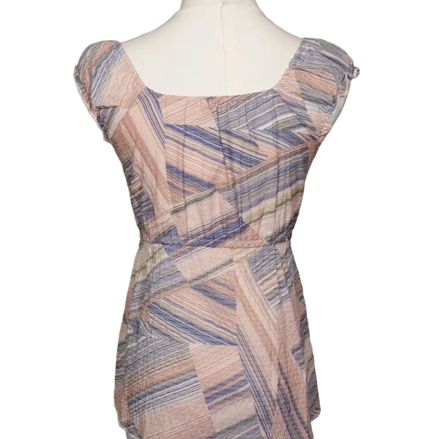 Pilya Abstract Pastel Ruffle Top (XS)