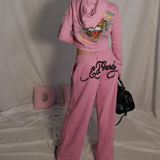 Pink Ed Hardy Tiger Sweatpant