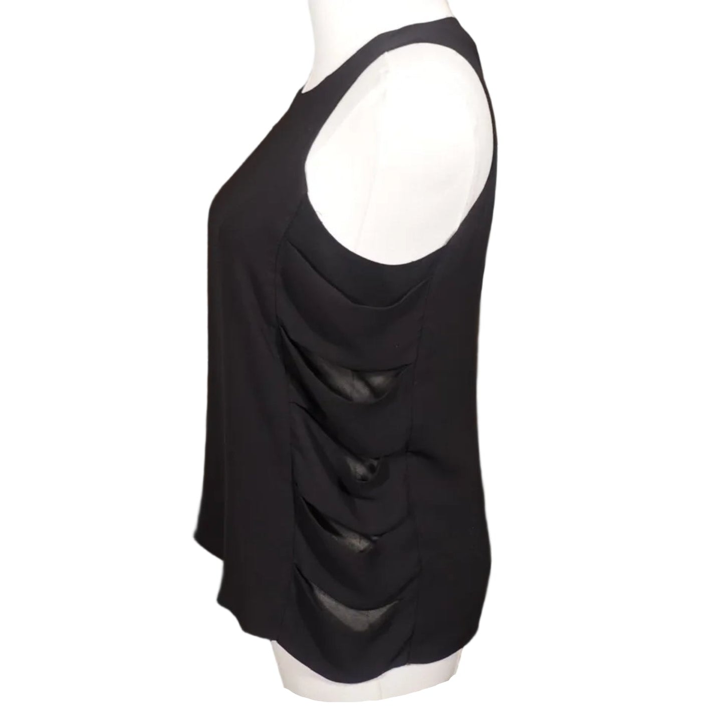 Max Azria Side Ruffle Tank-XXS