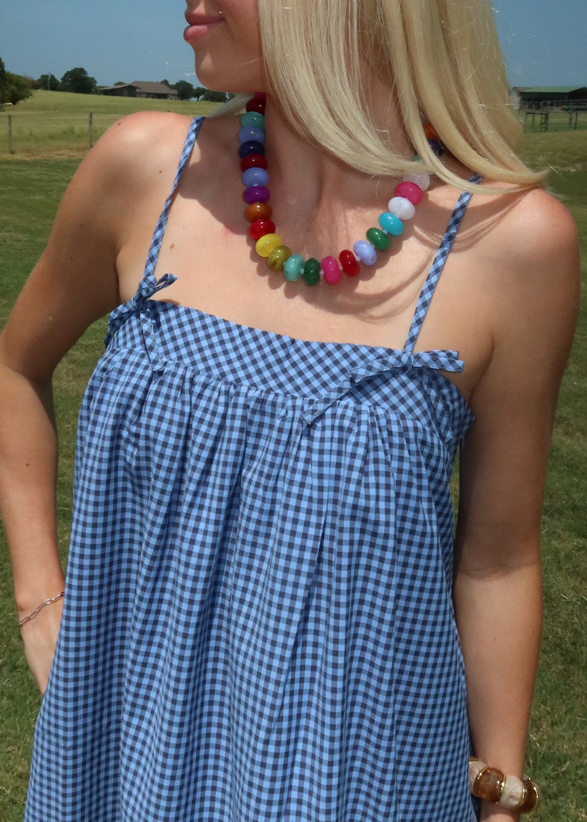 Bailey Chunky Beaded Necklace- Multi