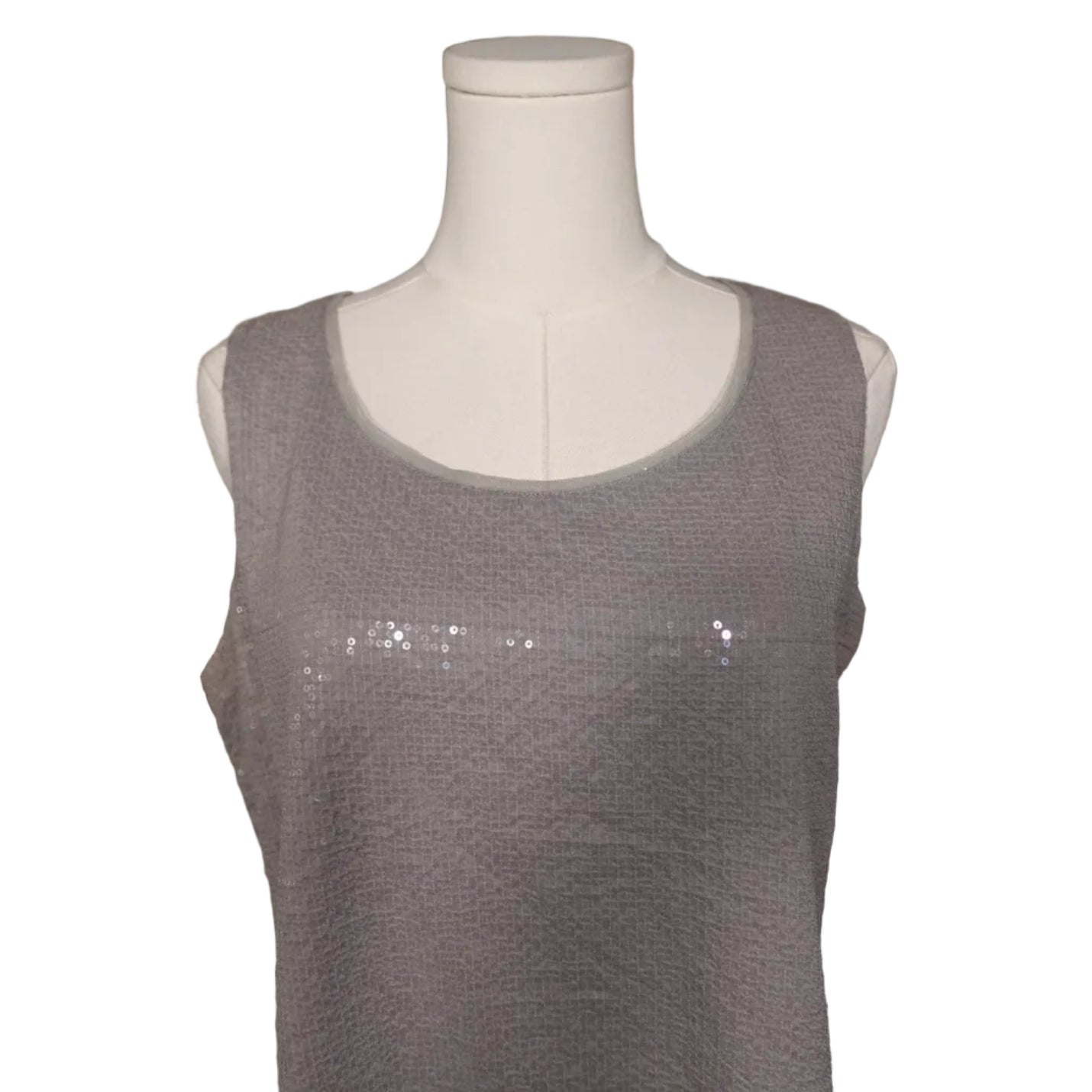 Coldwater Creek Sequin Front Tank (L)