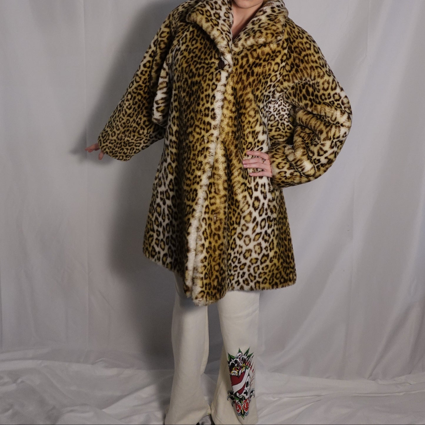 Hilmoor New York x Tissavel France Leopard Faux Fur Coat