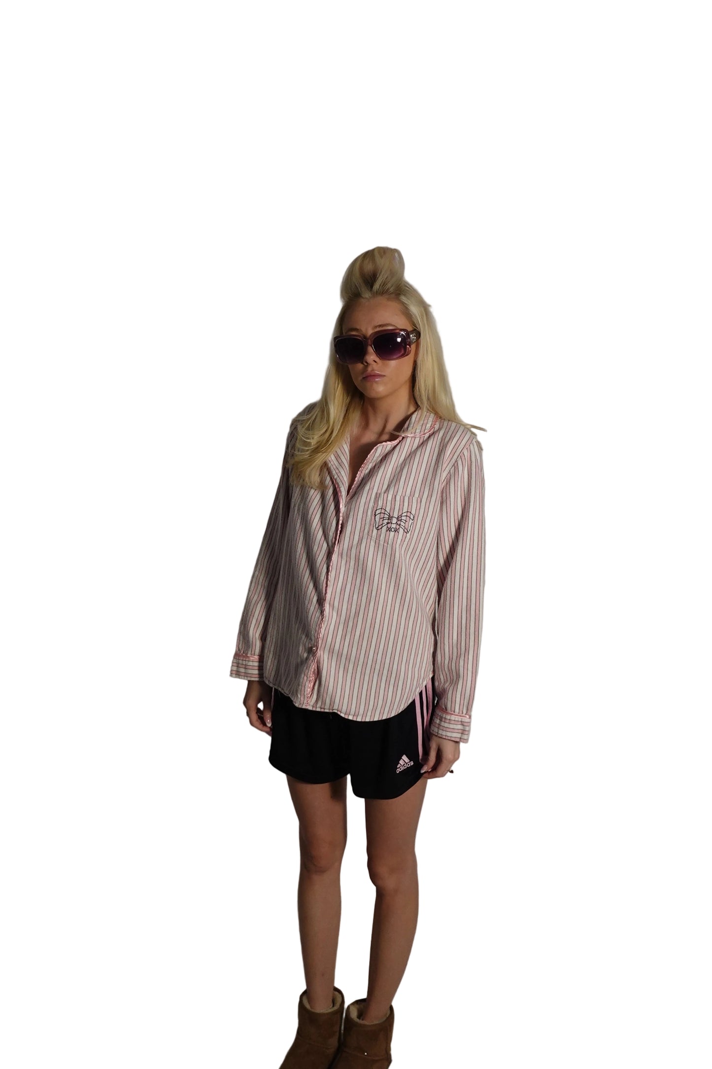 Pink & Black Adidas Shorts