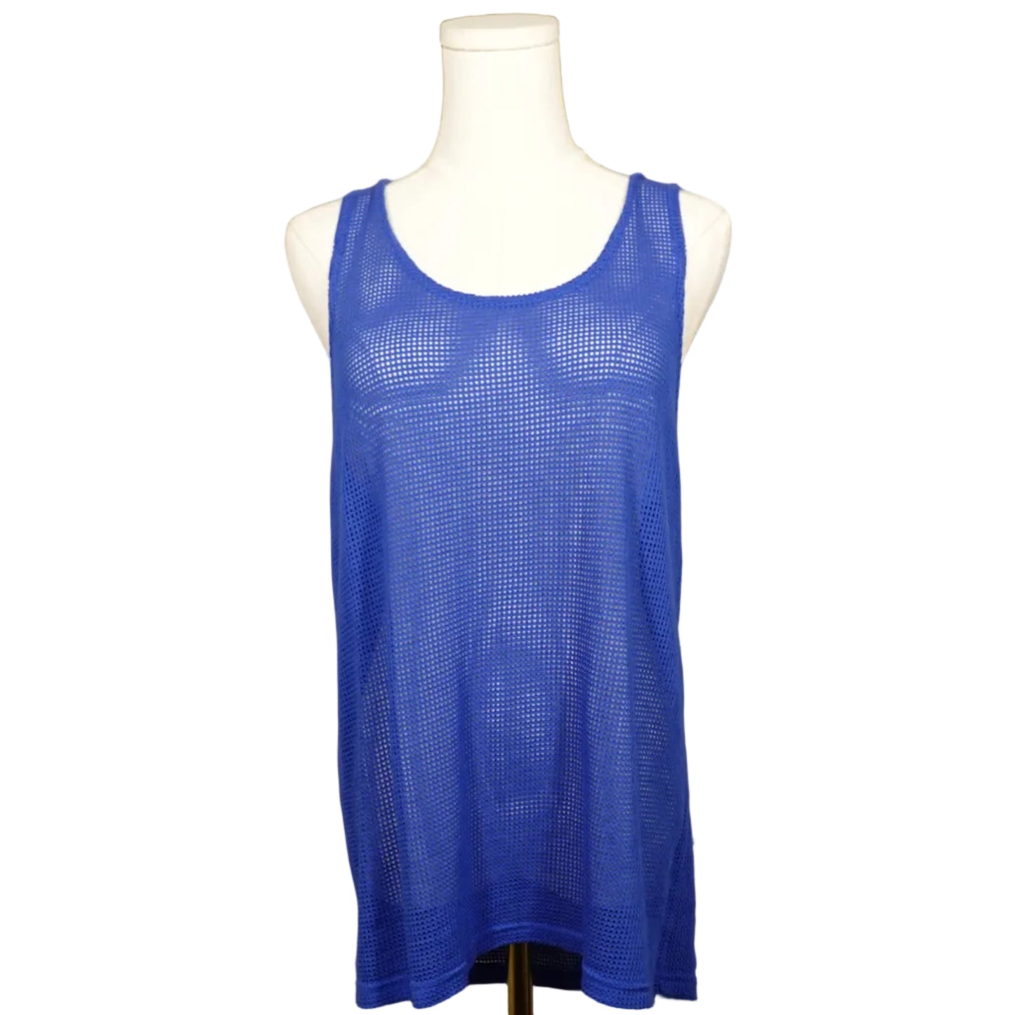 Electric Blue Mesh Layering Tank-M