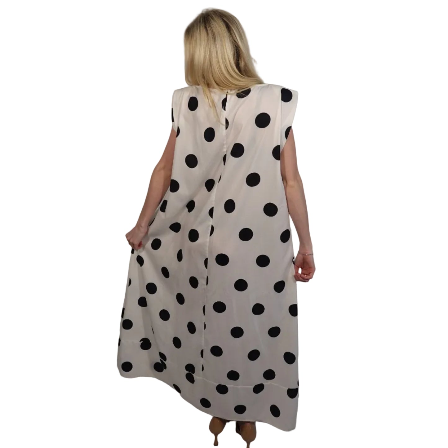 Stilene Polka Dot Maxi Dress-M