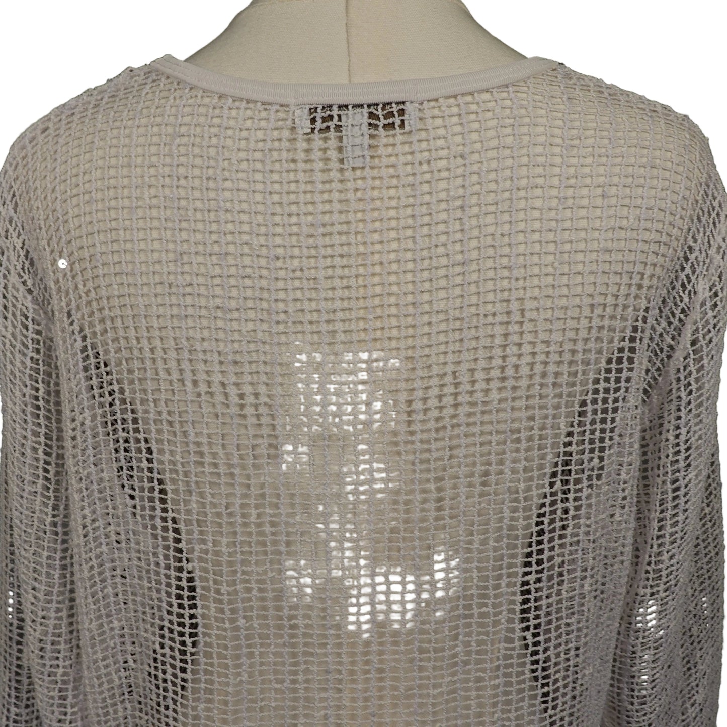 Ivory Open Knit Coastal Top-S