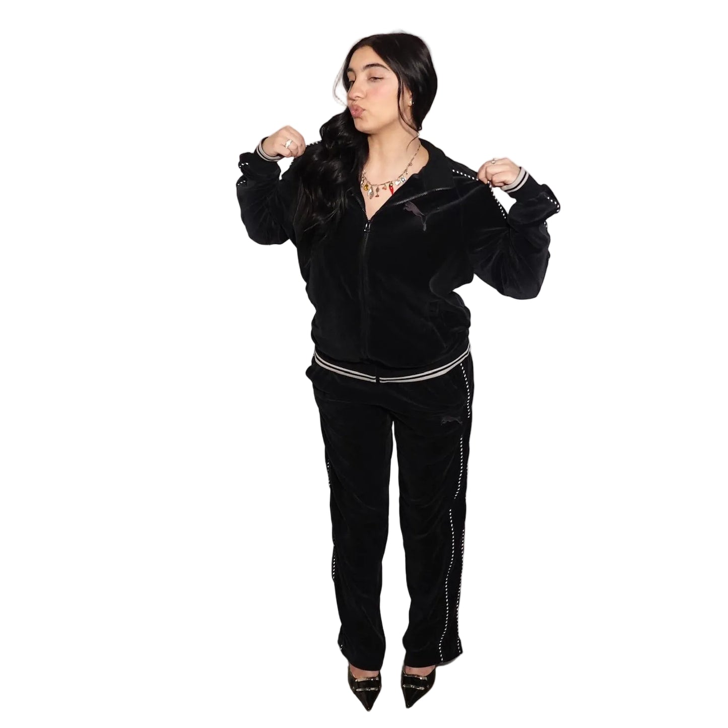 Rare Japan-Exclusive Puma XO Black Velour Tracksuit-XL