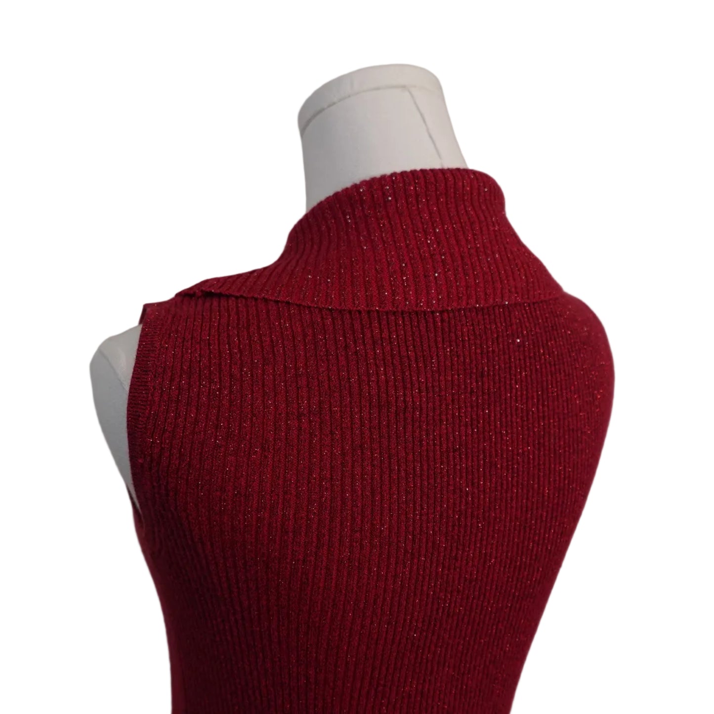 Shimmery Red Sweater Top