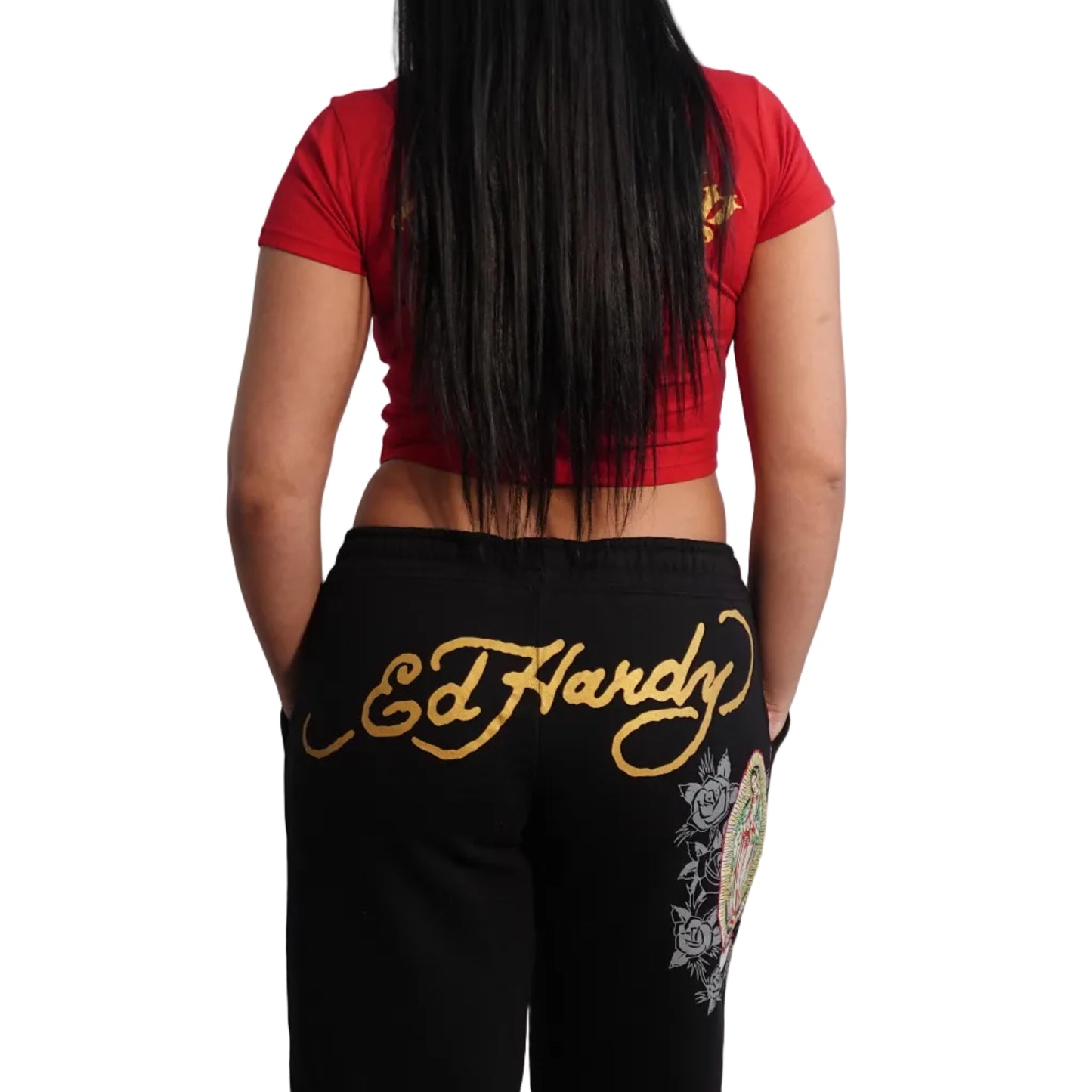 Ed Hardy Black Sweatpants - Sacred Icon Edition