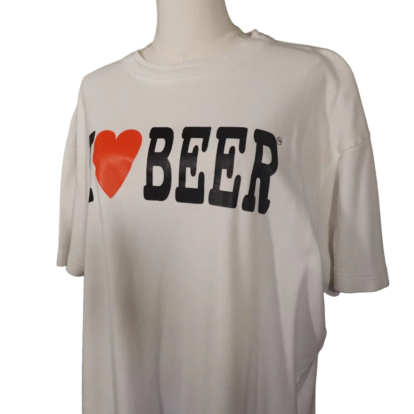 “I ❤️ BEER” White Vintage Tee