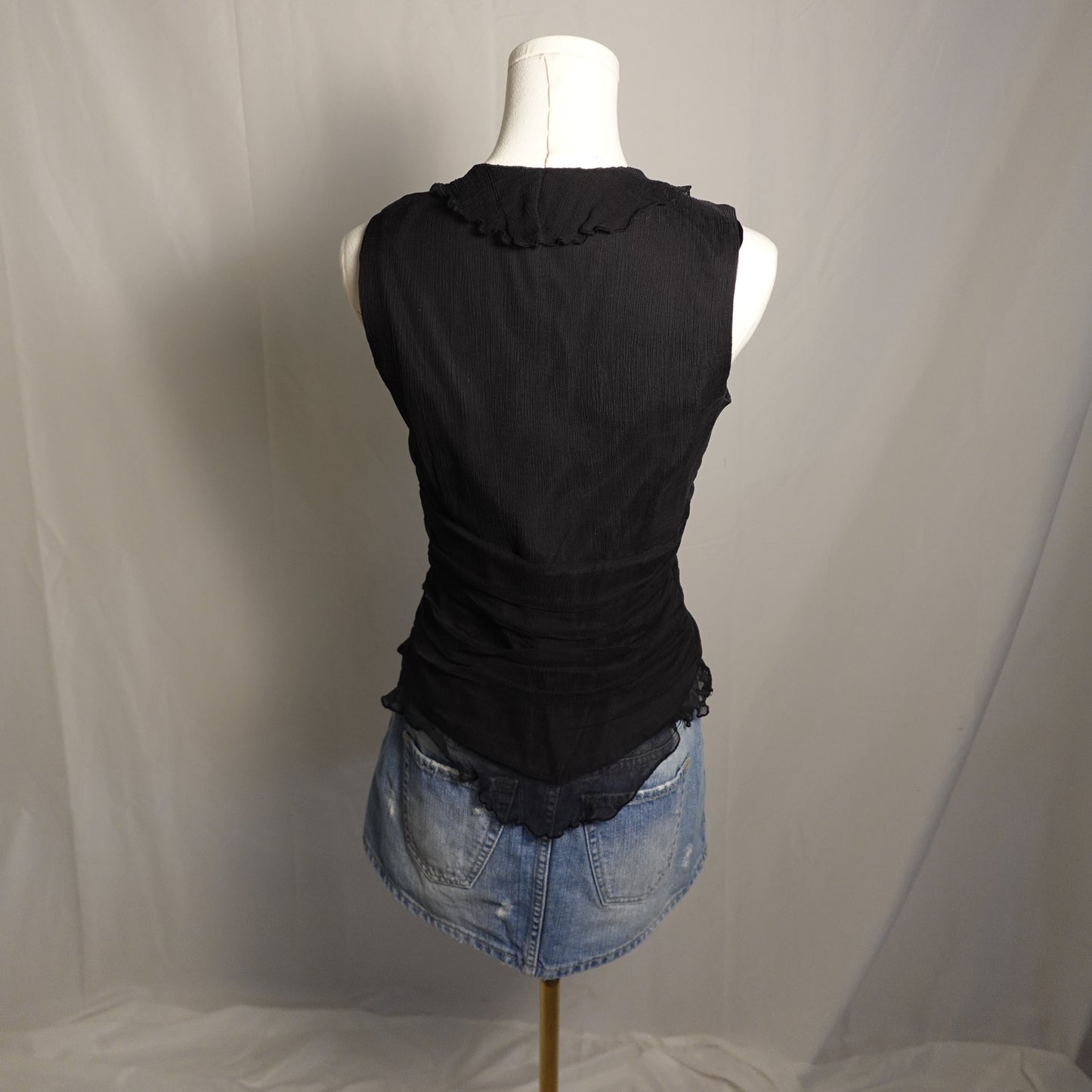Black Ruffled Cami
