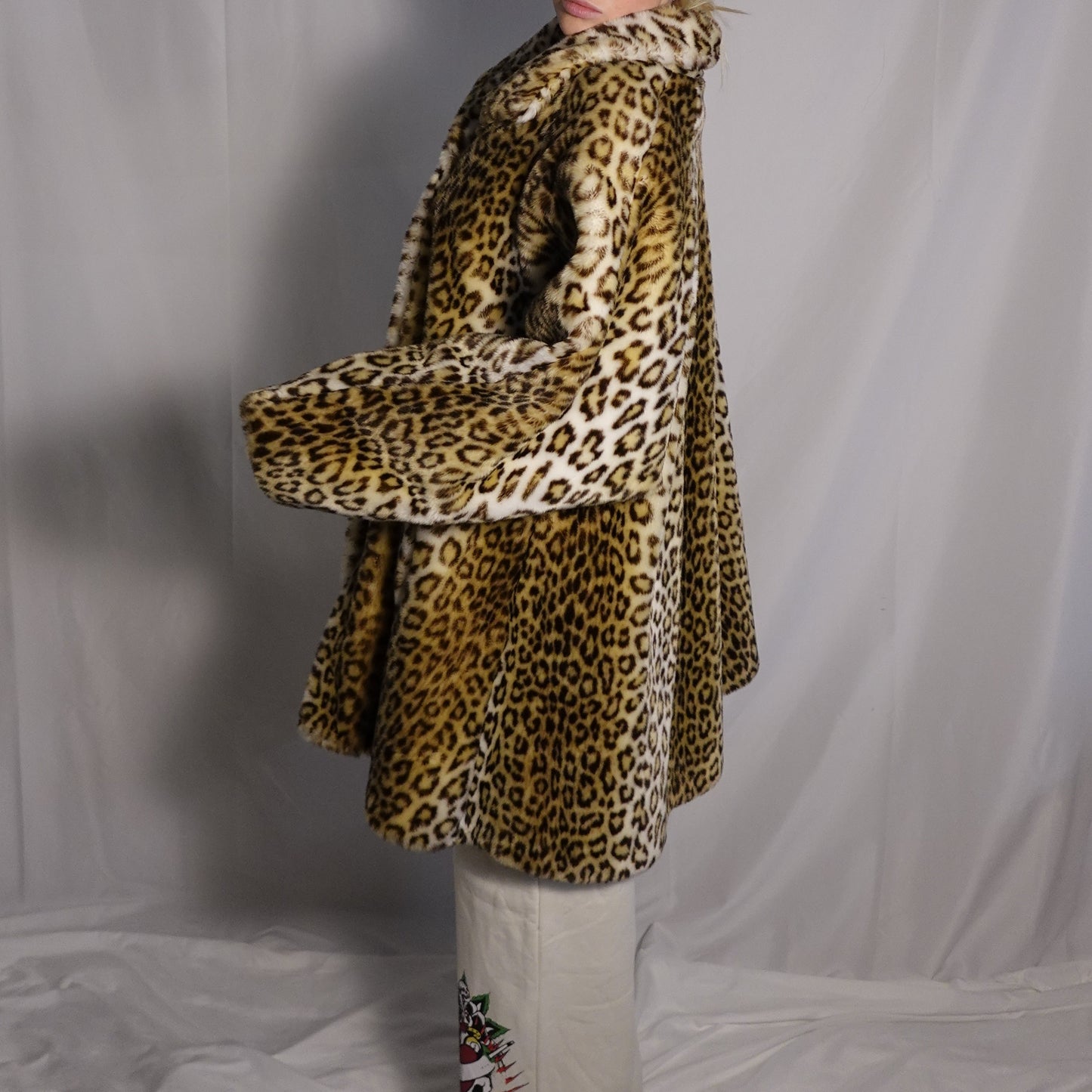 Hilmoor New York x Tissavel France Leopard Faux Fur Coat