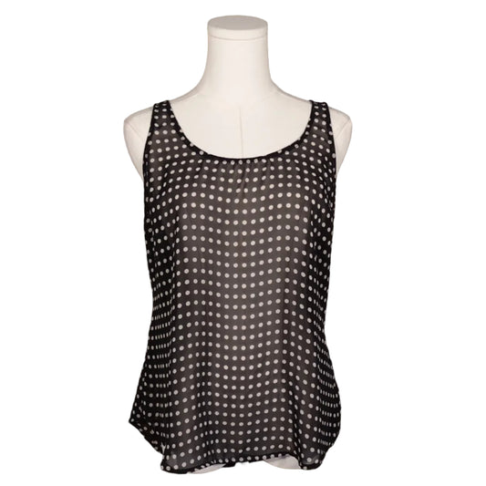 Polka Dot Sheer Tank Top-M
