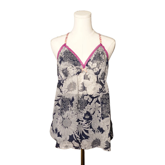 Floral Lace Trim Babydoll Cami (L)