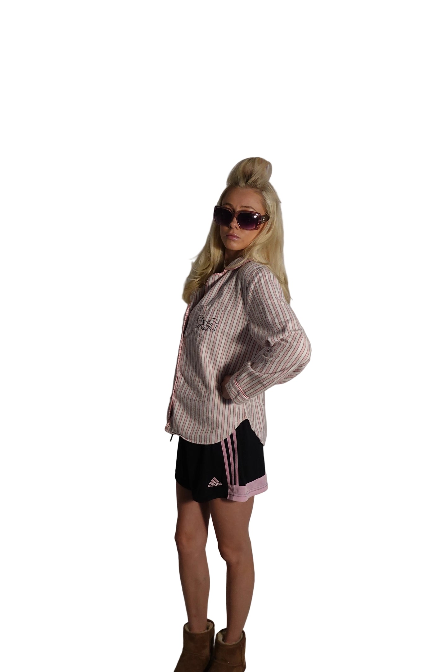 Pink & Black Adidas Shorts