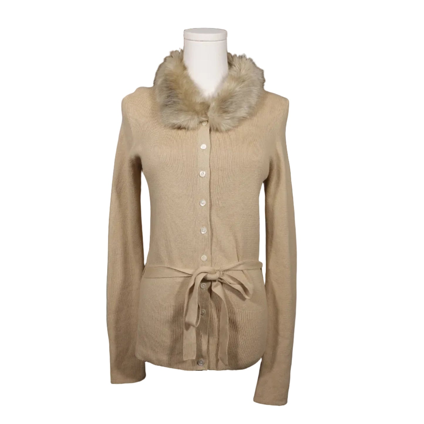 Banana Republic Faux Fur Collar Cardigan –M