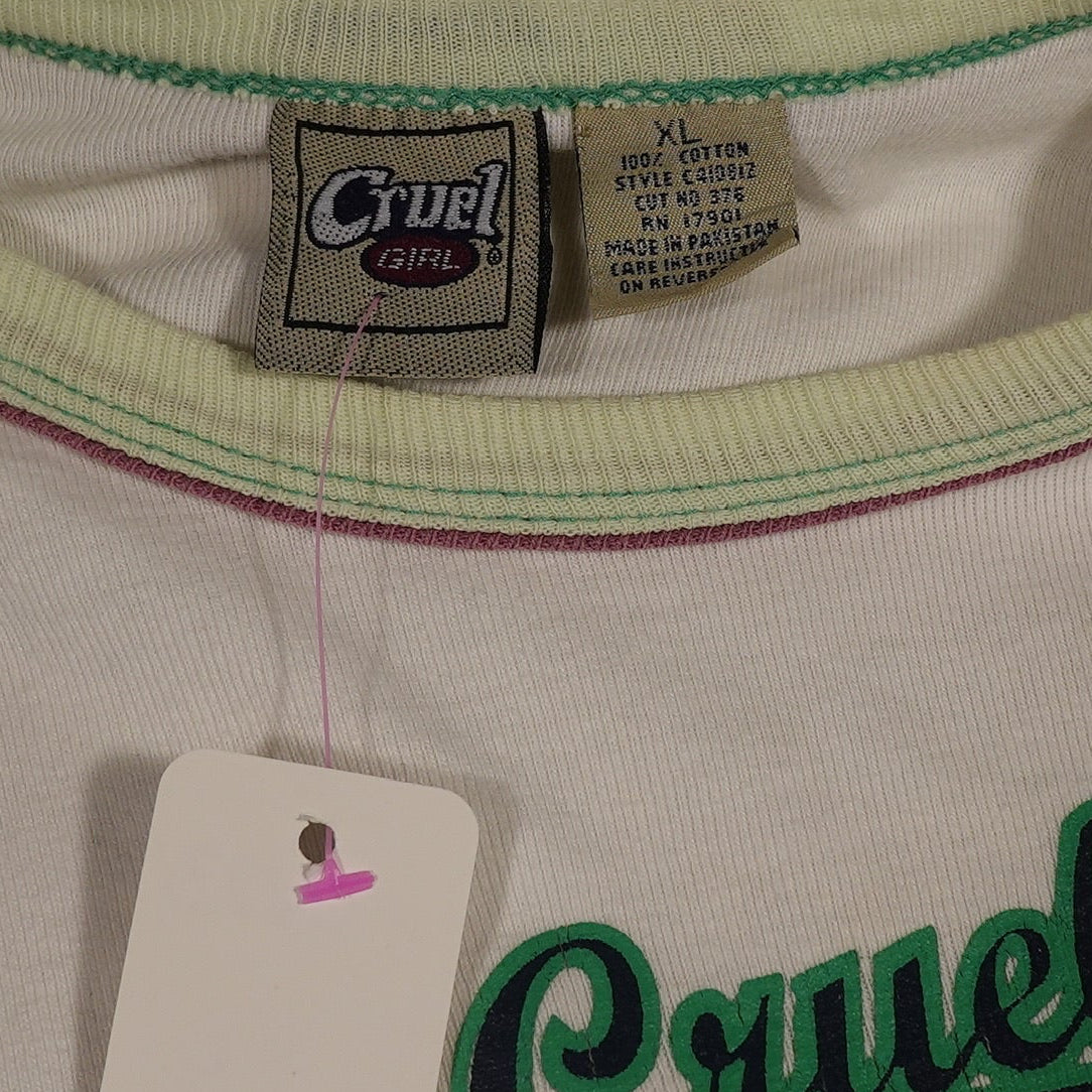 Cruel Girl Ringer Tee-XL
