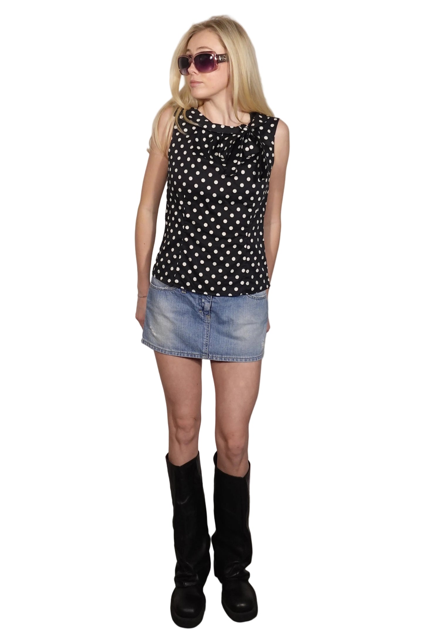 PRICH Retro Polka Dot Blouse