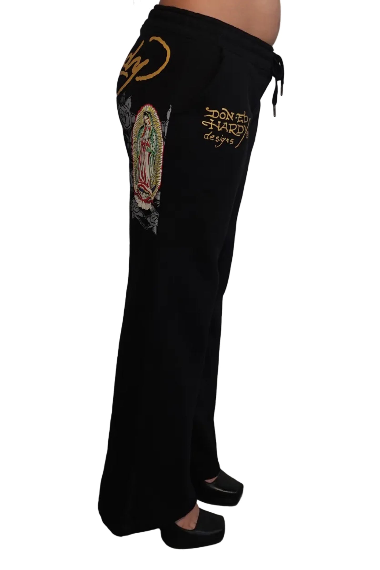 Ed Hardy Black Sweatpants - Sacred Icon Edition