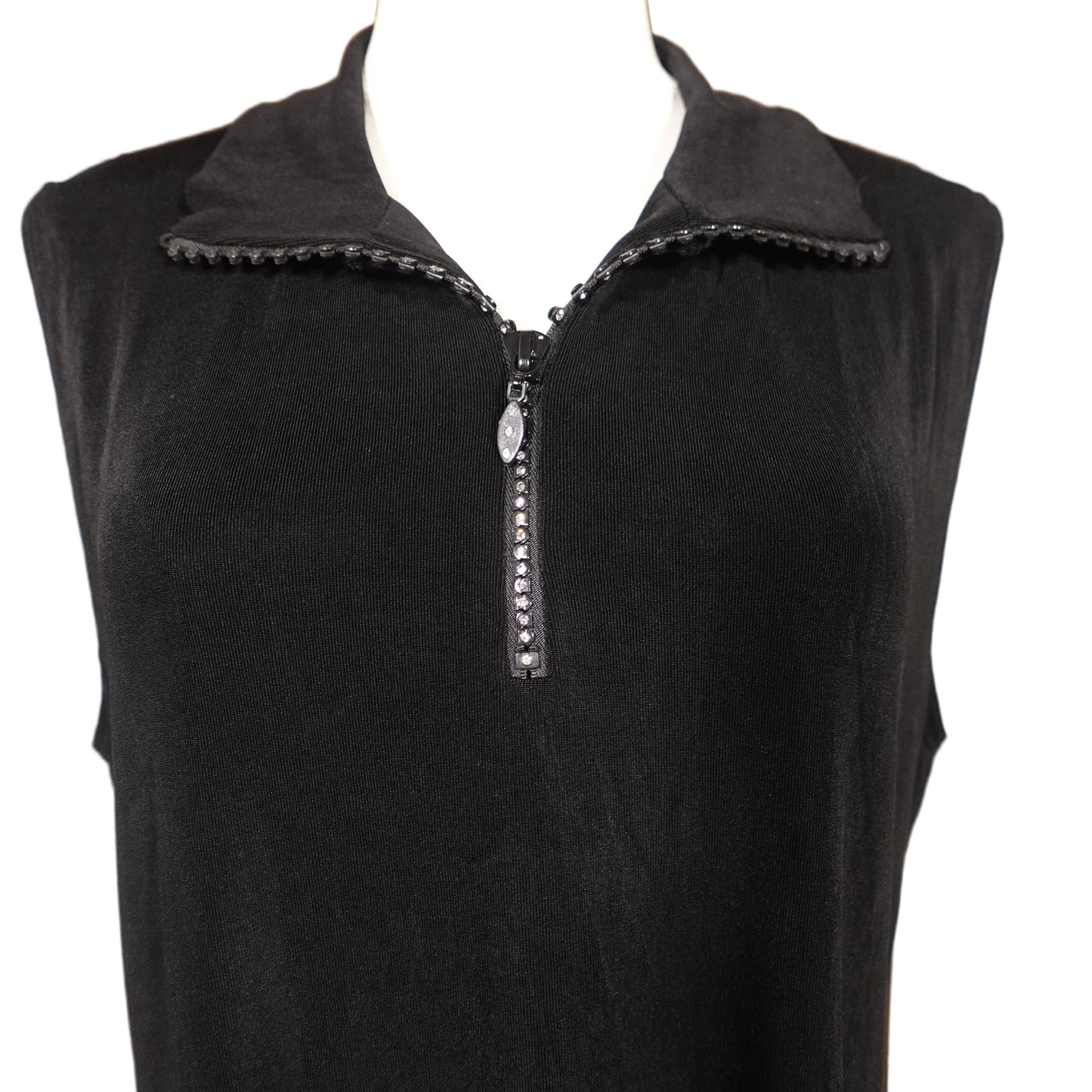Chico’s Travelers Embellished Zip Tank –XL