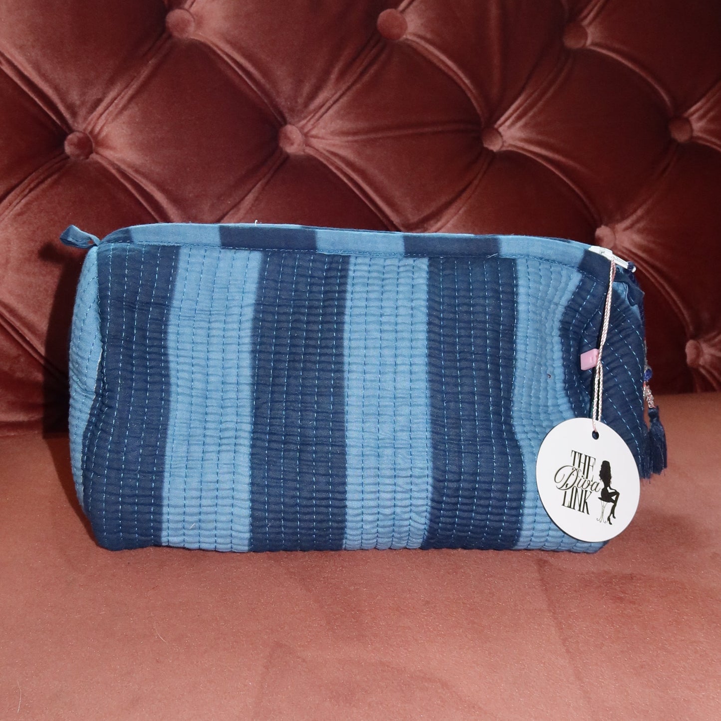 Bohdi Striped Cosmetic Bag