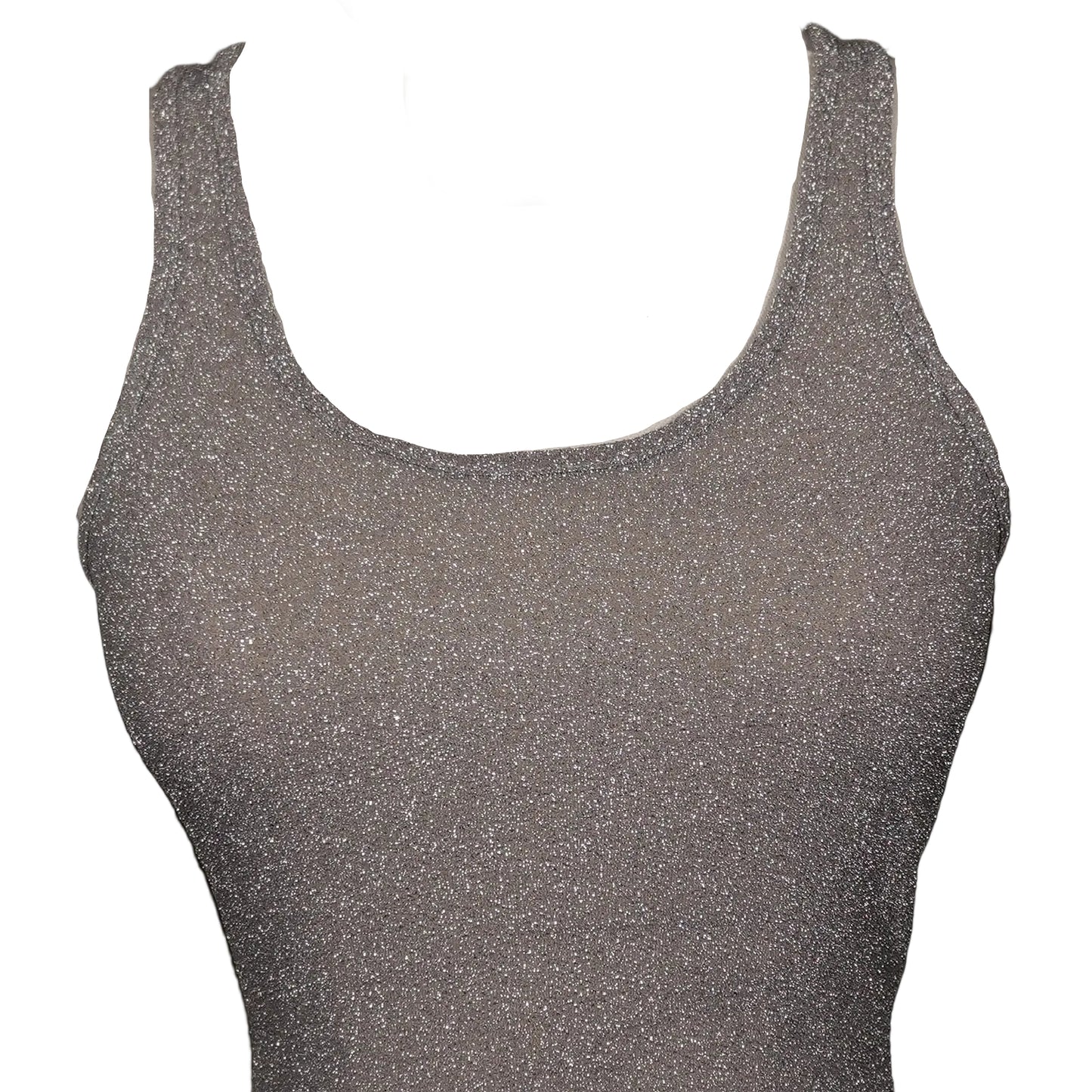 Sliver Metallic Shimmer Racerback Tank -XS